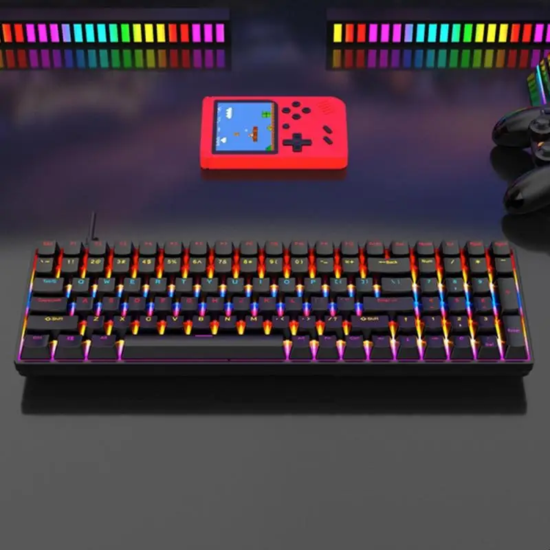 USB Gaming Mechanical Keyboard Green Axis Wired Keyboard 104 Keyboard RGB Luminous For Computer Game E-sports With 2M Line
USB Gaming Mechanical Keyboard Green Axis Wired Keyboard 104 Keyboard RGB Luminous For Computer Game E-sports With 2M Line