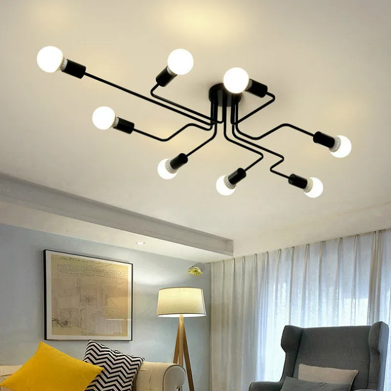 American Minimalist Industrial Lines Led Ceiling Light Iron Living Room Lights Bedroom Light Fixtures Home Lighting decor lamps
American Minimalist Industrial Lines Led Ceiling Light Iron Living Room Lights Bedroom Light Fixtures Home Lighting decor lamps