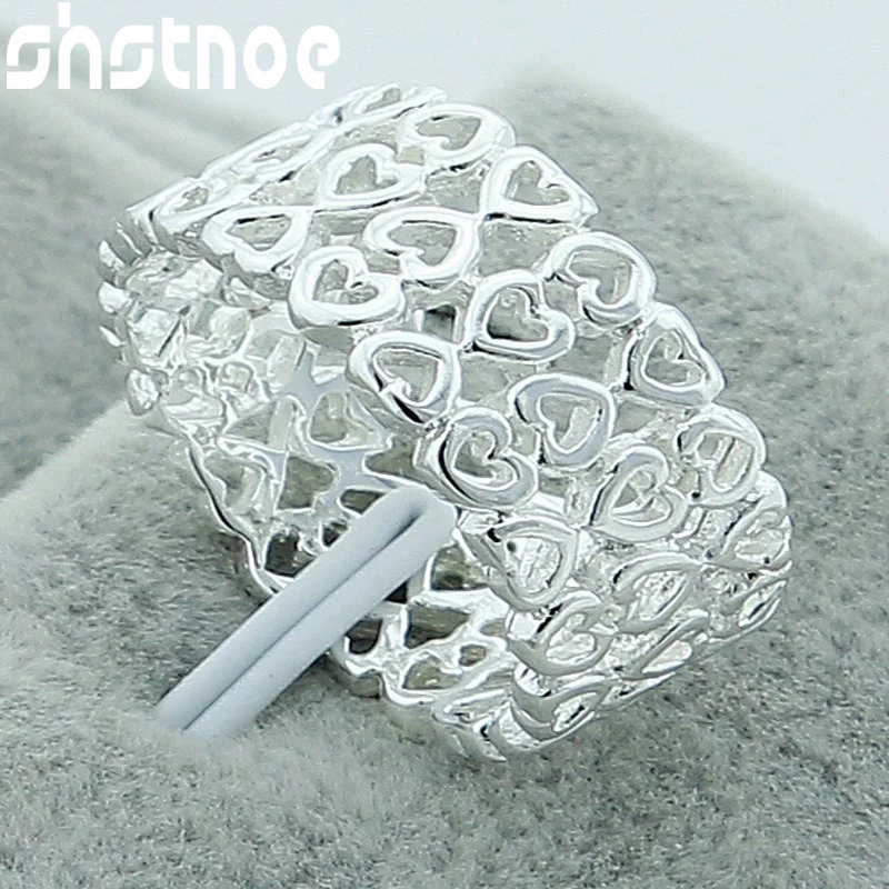925 Sterling Silver Full Heart Hollow Ring For Women Engagement Wedding Charm Fashion Party Jewelry Gift
925 Sterling Silver Full Heart Hollow Ring For Women Engagement Wedding Charm Fashion Party Jewelry Gift