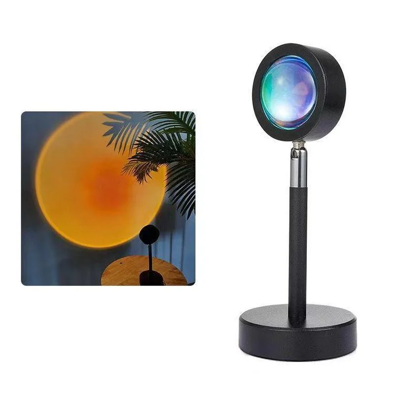 

USB Sunset Lamp Sunset Projector Mood Light Bar Atmosphere Stand Lamp Colorful Floor Light Bedroom Decoration Photography Gifts