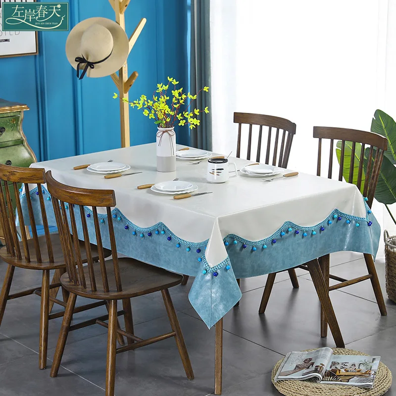 Dining table tablecloth, tablecloth, simple, waterproof, oil resistant, wash free, and scald resistant
Dining table tablecloth, tablecloth, simple, waterproof, oil resistant, wash free, and scald resistant
