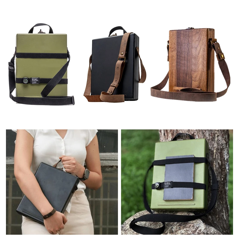 Writer Messenger Wood Box Crossbody Pencil Brush Storage Handmade Artist Tool With Adjustable Strap Retro Portable Briefcase
Writer Messenger Wood Box Crossbody Pencil Brush Storage Handmade Artist Tool With Adjustable Strap Retro Portable Briefcase