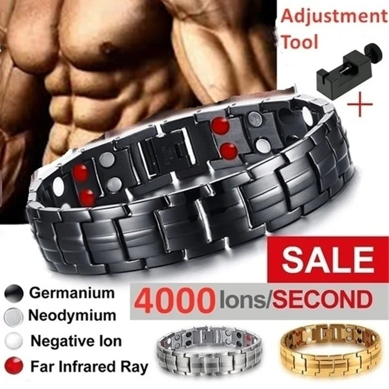 Detachable Double Row Magnet Bracelets for Men Negative Ion Stainless Steel Energy Watch Chain Couple Health Care Bracelet Gift
Detachable Double Row Magnet Bracelets for Men Negative Ion Stainless Steel Energy Watch Chain Couple Health Care Bracelet Gift