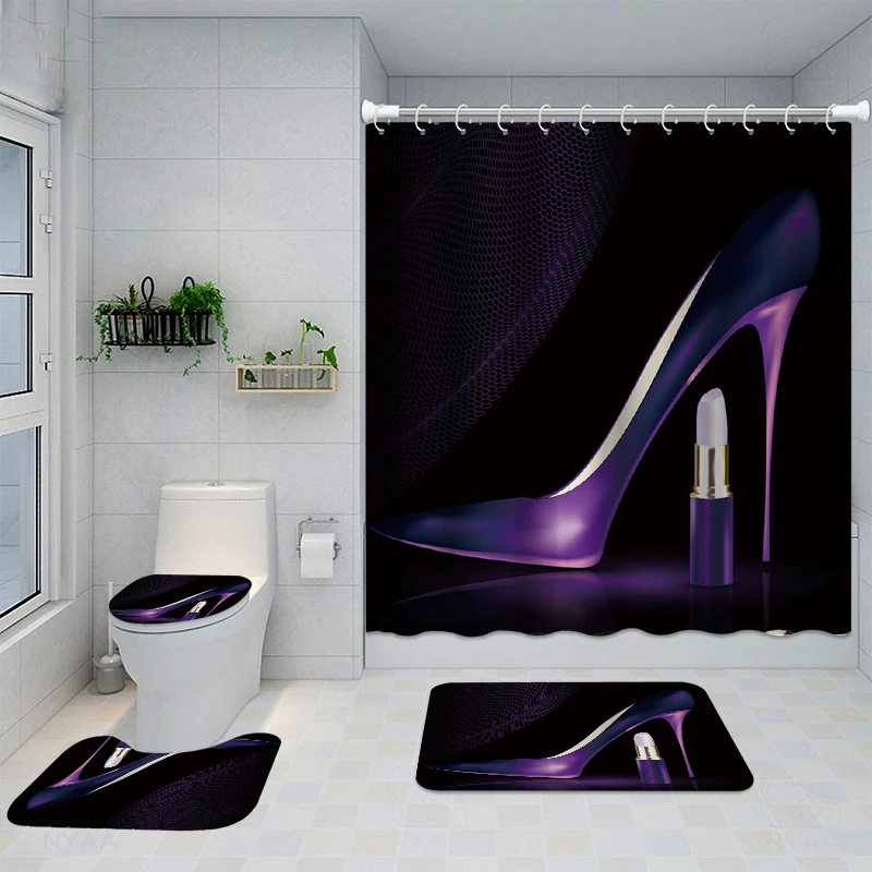 Waterproof Bath Shower Curtain Sets Toilet Seat Cover Non-Slip Bath Mat Rug Carpet Set Bathroom Decor Polyester Fabric Washable
Waterproof Bath Shower Curtain Sets Toilet Seat Cover Non-Slip Bath Mat Rug Carpet Set Bathroom Decor Polyester Fabric Washable