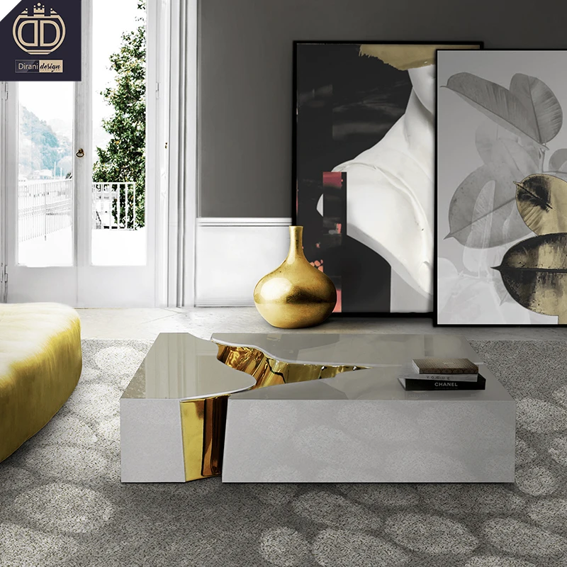 Square Luxury Boca Lapiaz Center Table White And Gold Customized Stainless Steel Metal Modern Coffee Tables
Square Luxury Boca Lapiaz Center Table White And Gold Customized Stainless Steel Metal Modern Coffee Tables