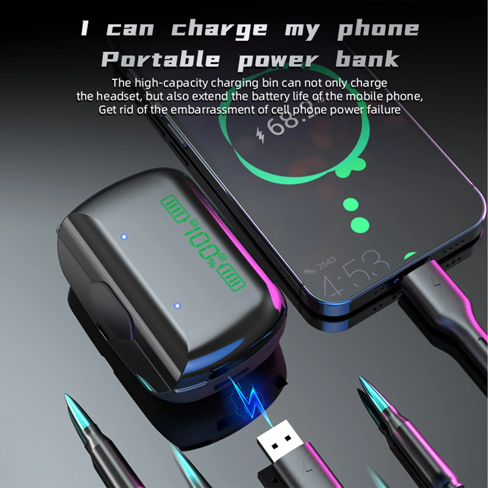 Wireless Sports Headphones BT5.1 Earbuds With Wireless Charging Case Stereo Headphones In Ear Headset 8D Surround Noise
Wireless Sports Headphones BT5.1 Earbuds With Wireless Charging Case Stereo Headphones In Ear Headset 8D Surround Noise