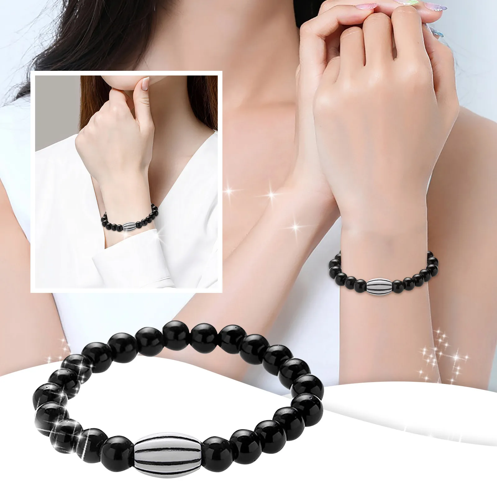 Beaded Stretch Bracelet Basketball Soccer Football Softball Tennis Sports Bracelet Simple Silver Jewelry
Beaded Stretch Bracelet Basketball Soccer Football Softball Tennis Sports Bracelet Simple Silver Jewelry