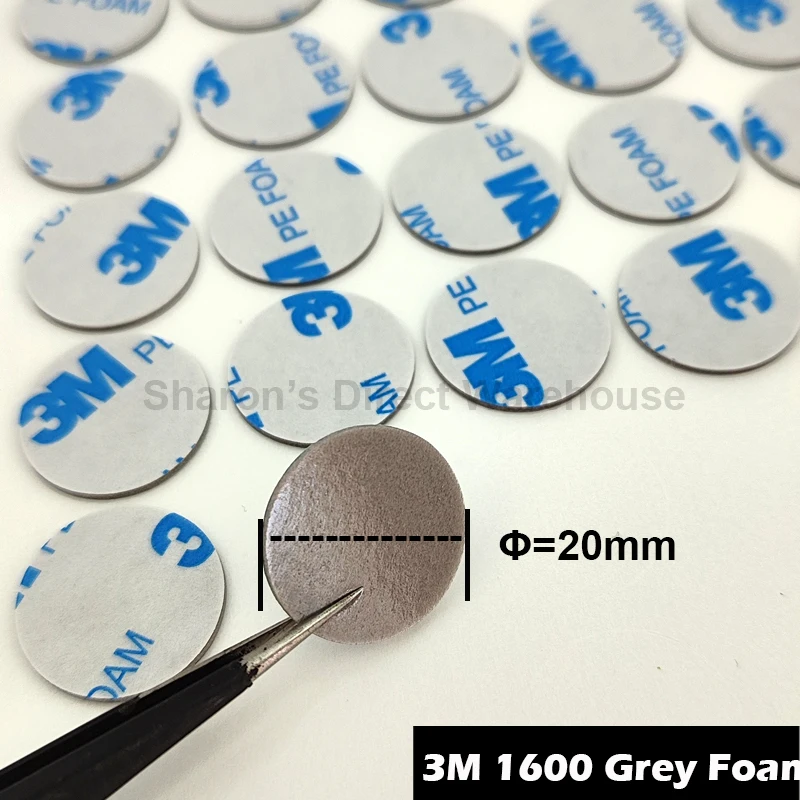 3M 1600 Grey Double Adhesive PE Foam Tape Gasket, Diameter=20mm, 100 Circles
3M 1600 Grey Double Adhesive PE Foam Tape Gasket, Diameter=20mm, 100 Circles