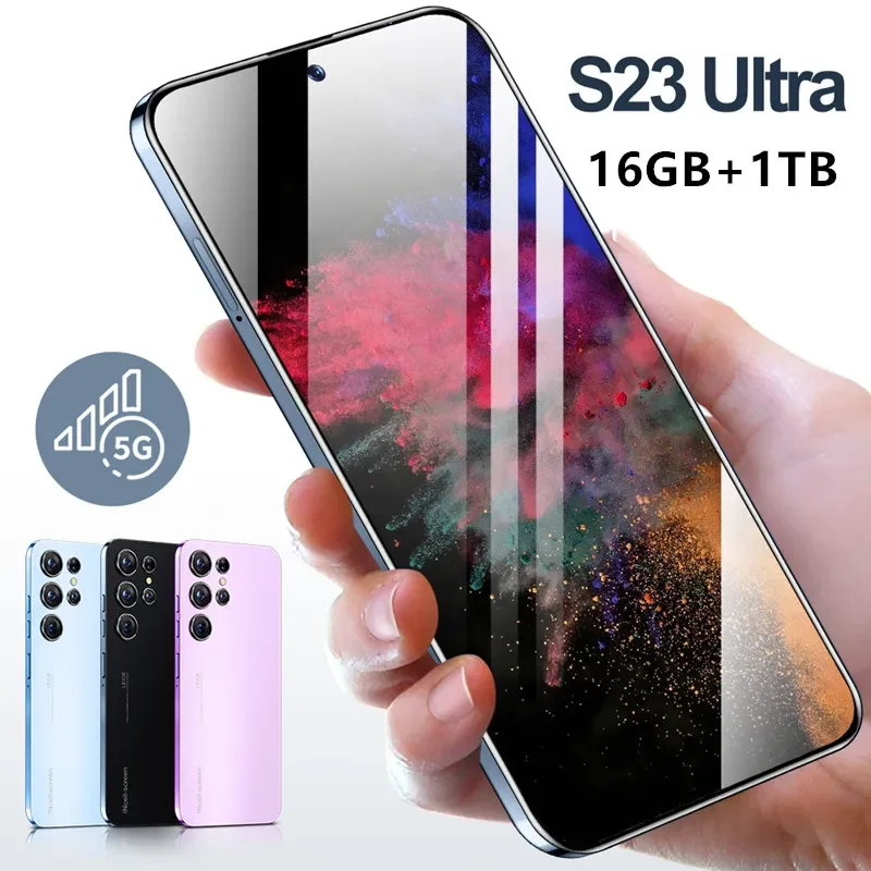 Сотовый телефон S23, ультраоригинальный смартфон, 6,8 дюймов, 16 ГБ + 1 ТБ, мобильные телефоны 6800 мАч, две SIM-карты, Android, смартфоны
Сотовый телефон S23, ультраоригинальный смартфон, 6,8 дюймов, 16 ГБ + 1 ТБ, мобильные телефоны 6800 мАч, две SIM-карты, Android, смартфоны