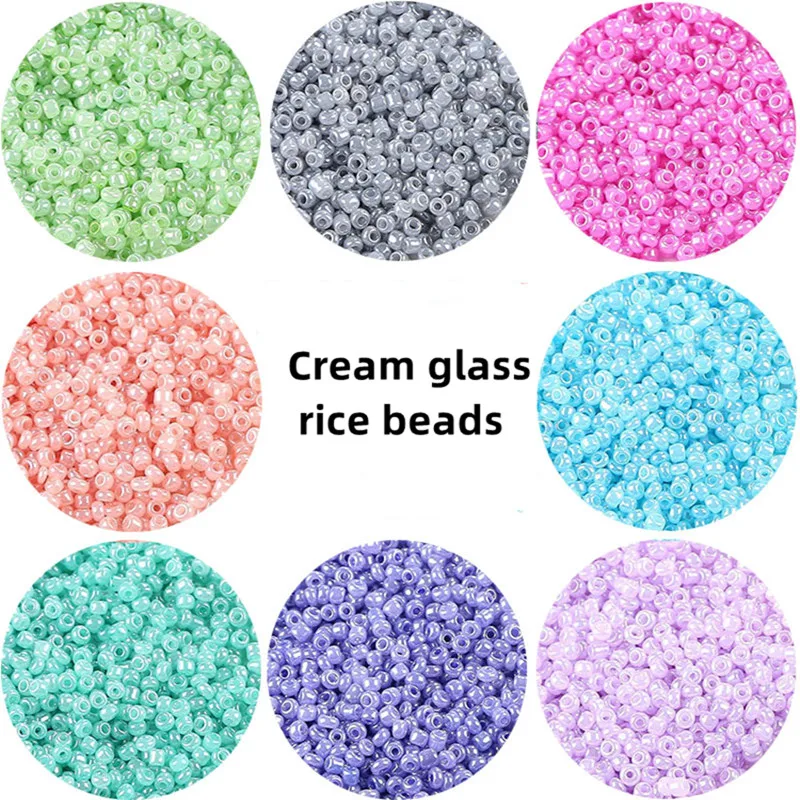 2 / 3 / 4mm transparent cream glass colored rice beads DIY Handmade Bracelet Beaded clothing accessories, etc
2 / 3 / 4mm transparent cream glass colored rice beads DIY Handmade Bracelet Beaded clothing accessories, etc