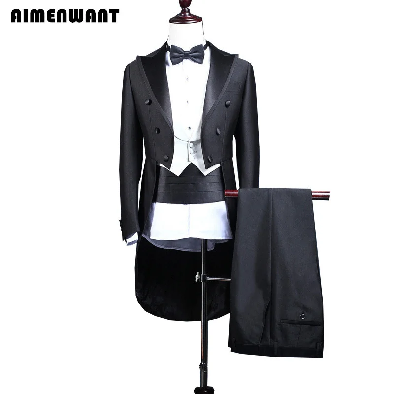 AIMENWANT Custom made Mens Stage Costume Korean Studio Tuxedo Suit Male Slim Groom Wedding Dress Suits(Jacket+Vest+Pants) 3pcs
AIMENWANT Custom made Mens Stage Costume Korean Studio Tuxedo Suit Male Slim Groom Wedding Dress Suits(Jacket+Vest+Pants) 3pcs