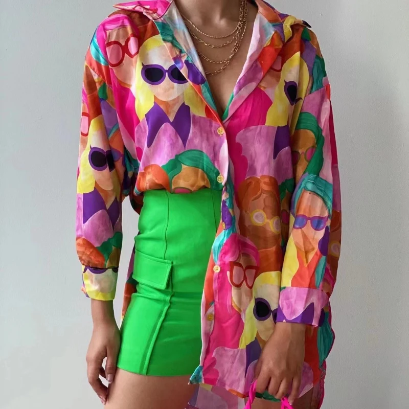 Fashion Turn Down Collar Blouse Casual Long Sleeve Loose Printed Shirt High Street Tops 2023 Women Clothes Blusas De Mujer 26054
Fashion Turn Down Collar Blouse Casual Long Sleeve Loose Printed Shirt High Street Tops 2023 Women Clothes Blusas De Mujer 26054