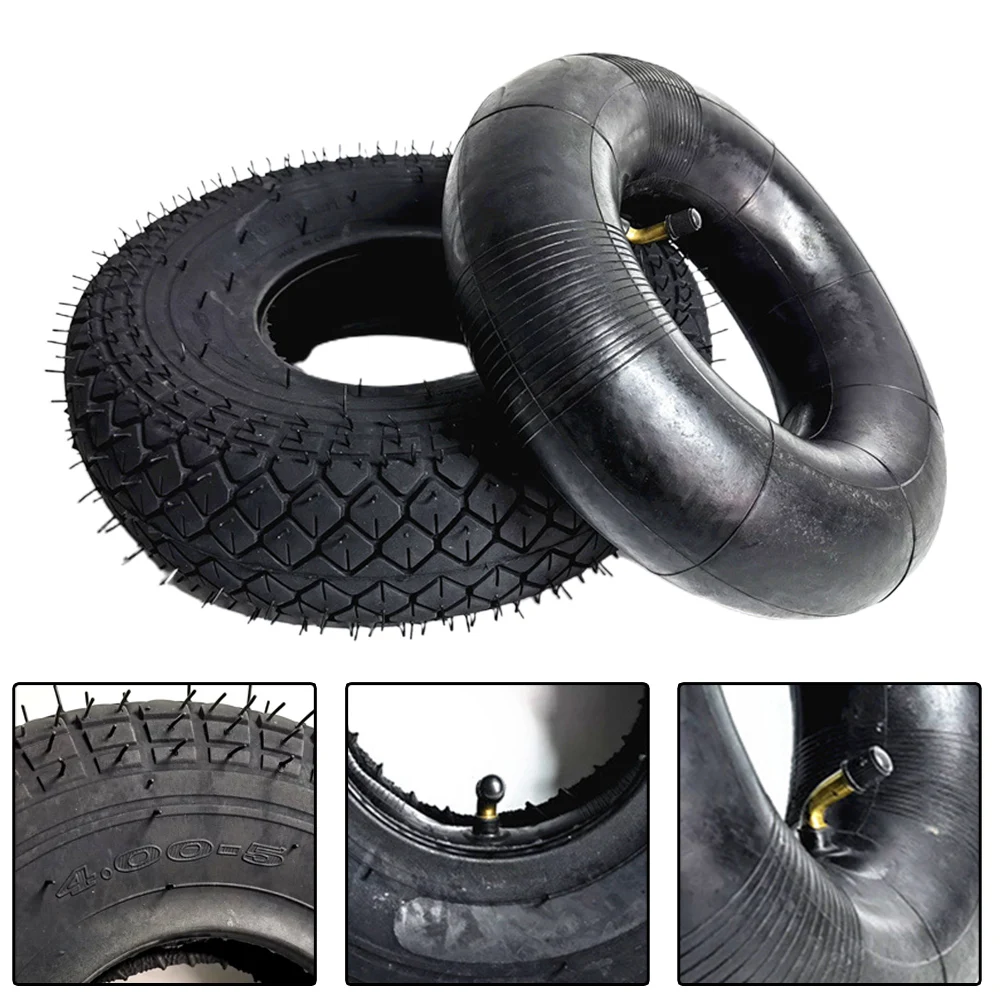 

12inch 4.00-5 Inner Tube & Outer Tire For Buggy Quad Bike Elderly Electric Scooter Old Scooter Sweeper Pneumatic Tire Rubber