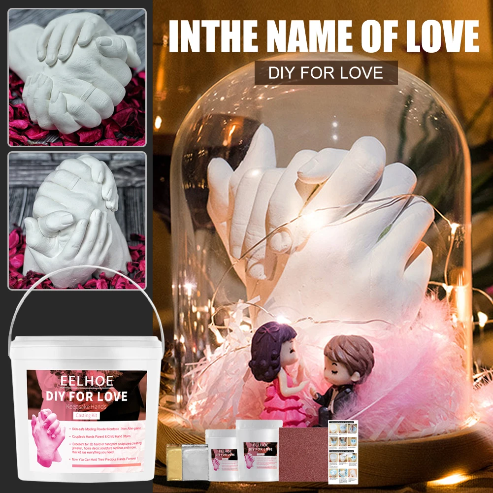 3D Handmade Hand Mold Casting Clone Powder Kit DIY Couples Hand Holding Statue Molding Crafts for Adult Child Friends
3D Handmade Hand Mold Casting Clone Powder Kit DIY Couples Hand Holding Statue Molding Crafts for Adult Child Friends
