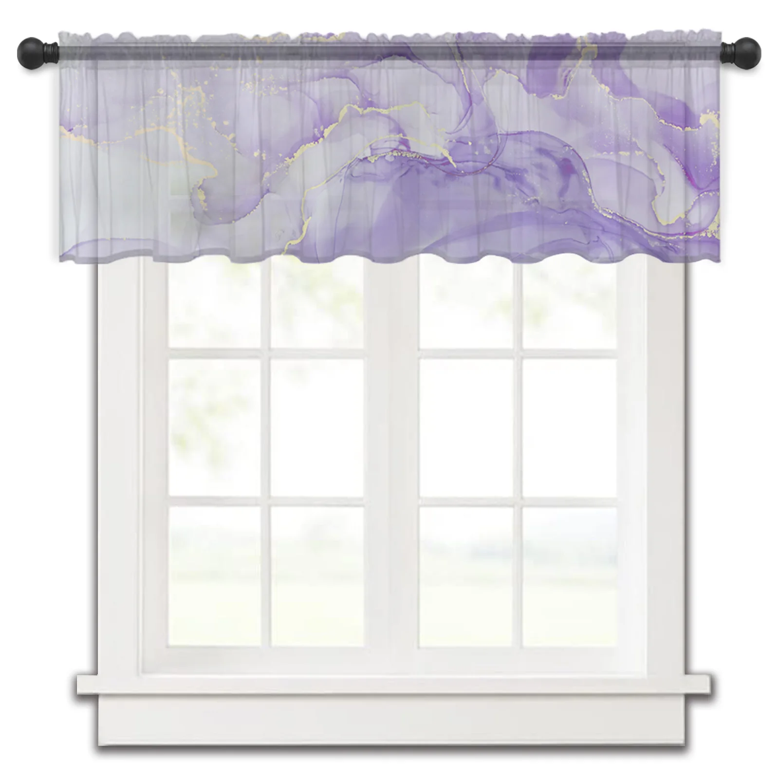 Marble Simple Gradient Purple Kitchen Small Window Curtain Tulle Sheer Short Curtain Bedroom Living Room Home Decor Voile Drapes
Marble Simple Gradient Purple Kitchen Small Window Curtain Tulle Sheer Short Curtain Bedroom Living Room Home Decor Voile Drapes