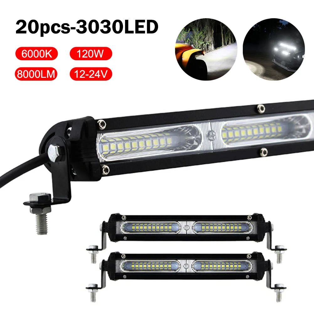 7" Off-Road LED Light Bar Spotlight 12-24V Driving LED Work Light 6000K White Driving Fog Lamp For ATV SUV Tractor Truck
7" Off-Road LED Light Bar Spotlight 12-24V Driving LED Work Light 6000K White Driving Fog Lamp For ATV SUV Tractor Truck