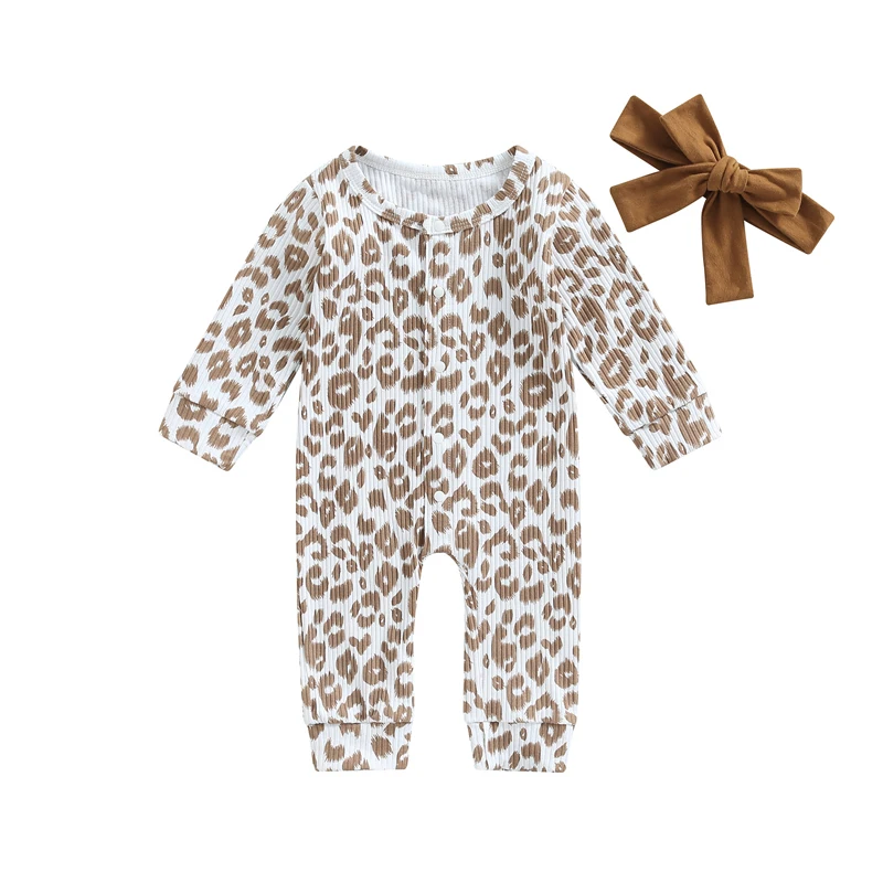 0-18M Baby Kids Footie Pajamas Outfits Set Long Sleeve Snap-Up Toddler Sleepwear Leopard Pattern Romper Bow Headband
0-18M Baby Kids Footie Pajamas Outfits Set Long Sleeve Snap-Up Toddler Sleepwear Leopard Pattern Romper Bow Headband