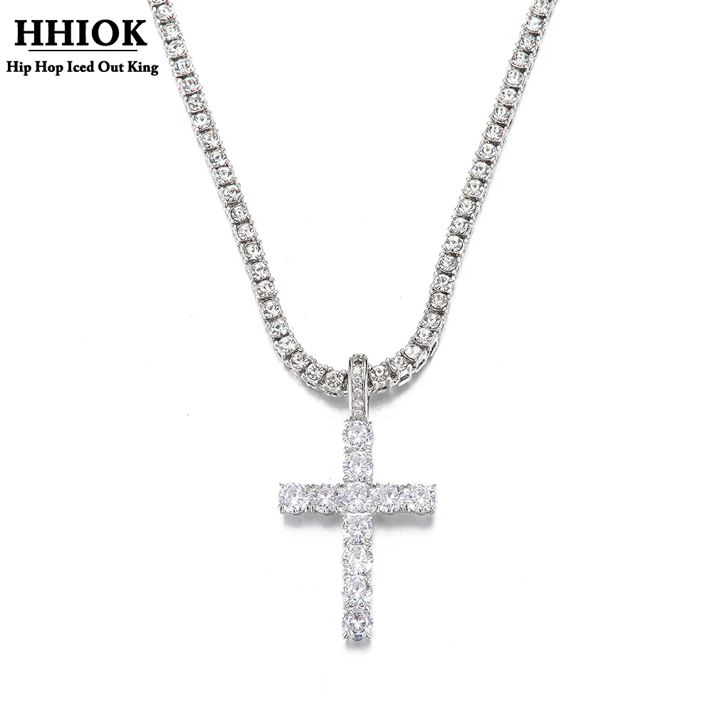 Hip Hop Jewelry Cross Pendant Necklace with 4mm Zircon Tennis Chain Iced out Bling Necklaces Fashion Gift for Men Women
Hip Hop Jewelry Cross Pendant Necklace with 4mm Zircon Tennis Chain Iced out Bling Necklaces Fashion Gift for Men Women
