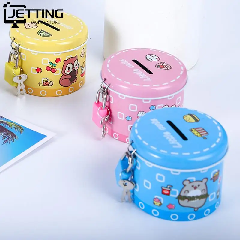 1pc Round Cute Creative Coin Box Money Box Piggy Bank Money Safe With Lock And Key Metal Cartoon Children Birthday Gifts
1pc Round Cute Creative Coin Box Money Box Piggy Bank Money Safe With Lock And Key Metal Cartoon Children Birthday Gifts