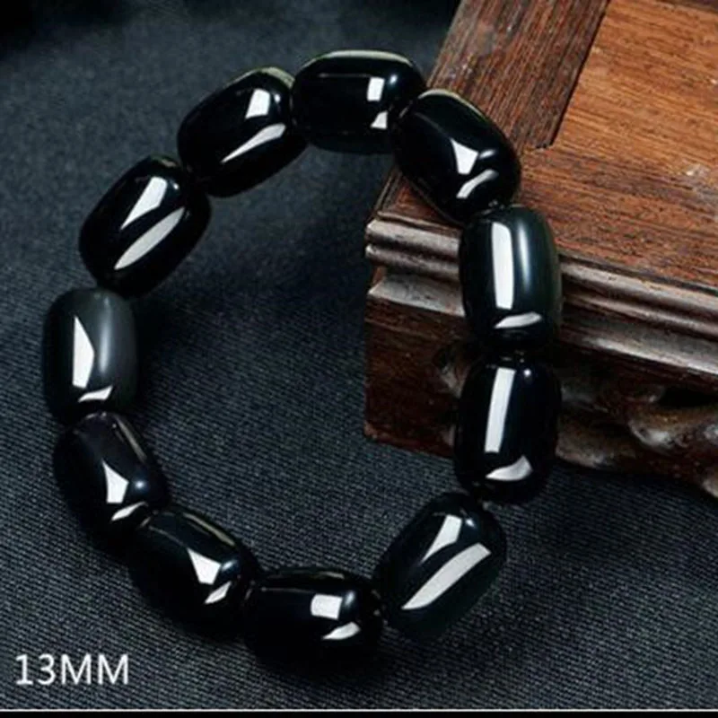 Natural Obsidian Bucket Beads Elastic Bracelet Men Women Healing Jewelry Gemstone Bangle Black Jade Stone Lucky Amulet Bracelets
Natural Obsidian Bucket Beads Elastic Bracelet Men Women Healing Jewelry Gemstone Bangle Black Jade Stone Lucky Amulet Bracelets