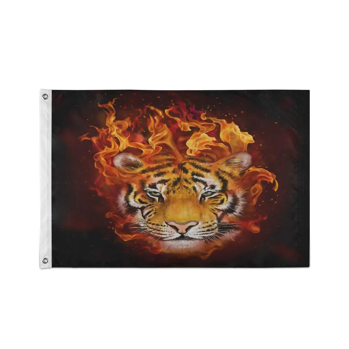 Burning Fire Tiger Flag Funny Animal Double Stitched Flags Banners with Brass Grommets for Spring Outdoor home Festival Decor
Burning Fire Tiger Flag Funny Animal Double Stitched Flags Banners with Brass Grommets for Spring Outdoor home Festival Decor