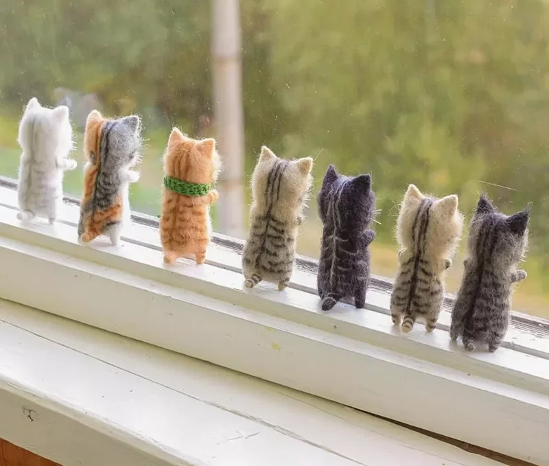 Unfinished Fashion Siamese Hawksbail Tabby Civet Cat Kitty Wool Doll Women Handmade Needle Felt Kit Package DIY Gift For Kids
Unfinished Fashion Siamese Hawksbail Tabby Civet Cat Kitty Wool Doll Women Handmade Needle Felt Kit Package DIY Gift For Kids