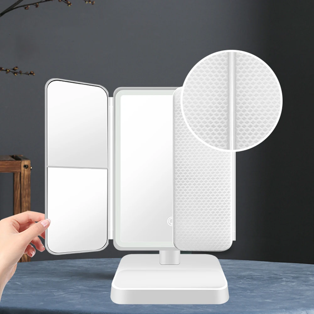 NEW Makeup Mirror Vanity Mirror with 52 LED Lights Touch Screen and 1X 2X 3X Magnification Chargeable Portable Trifold Makeup Mi
NEW Makeup Mirror Vanity Mirror with 52 LED Lights Touch Screen and 1X 2X 3X Magnification Chargeable Portable Trifold Makeup Mi