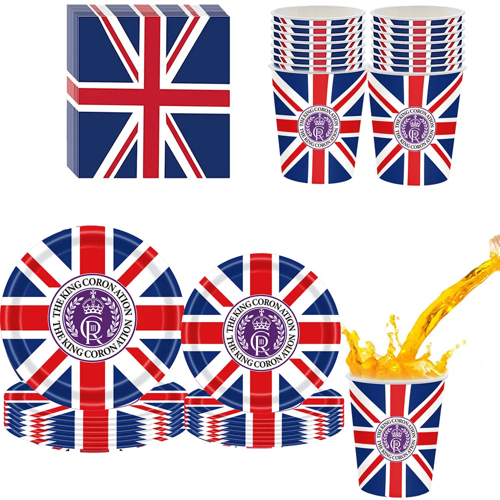16/20/68 Pcs Great Union Jack Party Supplies Set United Kingdom Flag Paper Tableware Kit for Queen's 70th Platinum_Jubilee Decor
16/20/68 Pcs Great Union Jack Party Supplies Set United Kingdom Flag Paper Tableware Kit for Queen's 70th Platinum_Jubilee Decor