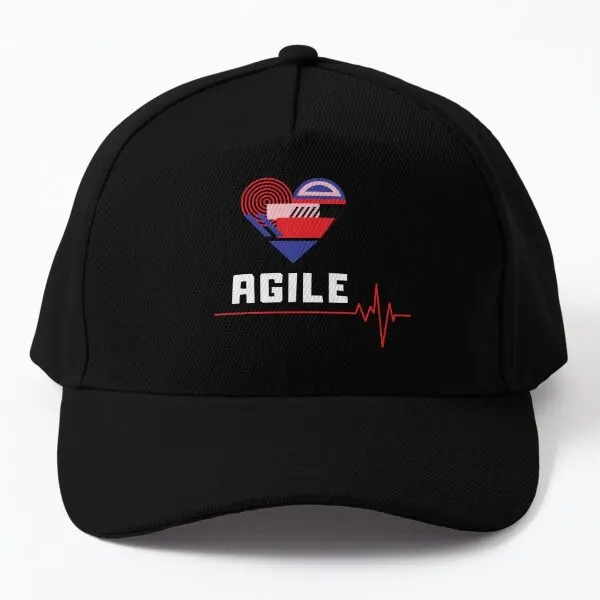 

Agile Heart Baseball Cap Hat Black Sun Summer Outdoor Boys Spring Women Sport Fish Casual Snapback Czapka Solid Color