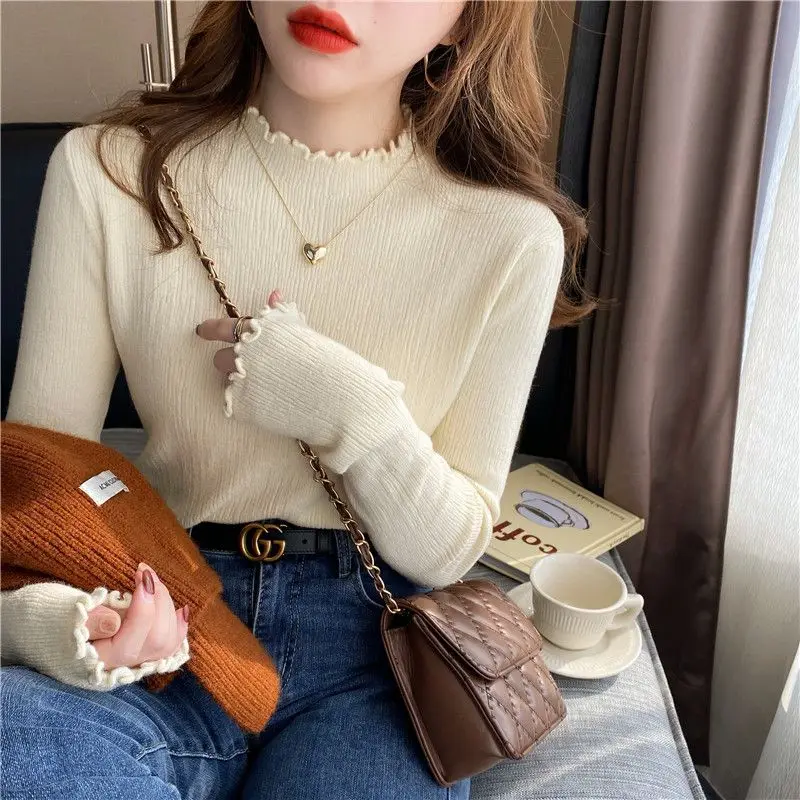 Autumn Winter Solid Color Edible Tree Fungus Sweater Women High Street Fashion Long Sleeve Pullovers Slim Thin All-match Tops
Autumn Winter Solid Color Edible Tree Fungus Sweater Women High Street Fashion Long Sleeve Pullovers Slim Thin All-match Tops
