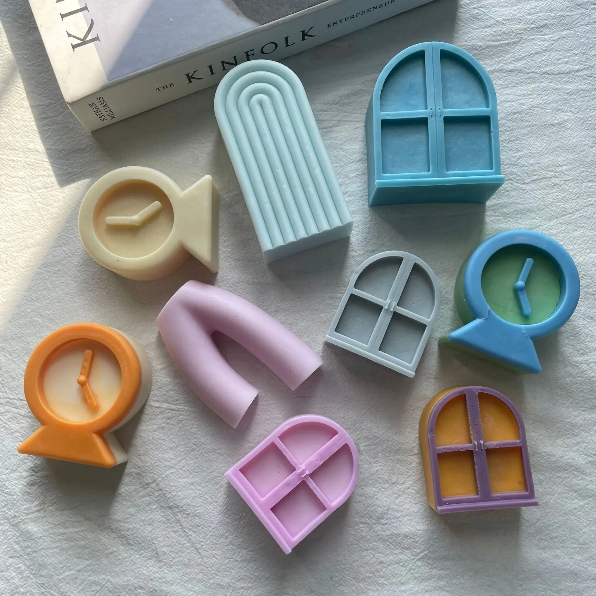 3D Geometric Scented Candle Silicone Mold DIY Clock Door Window Ornament Resin Mold Creative Simple Gypsum Home Decor
3D Geometric Scented Candle Silicone Mold DIY Clock Door Window Ornament Resin Mold Creative Simple Gypsum Home Decor