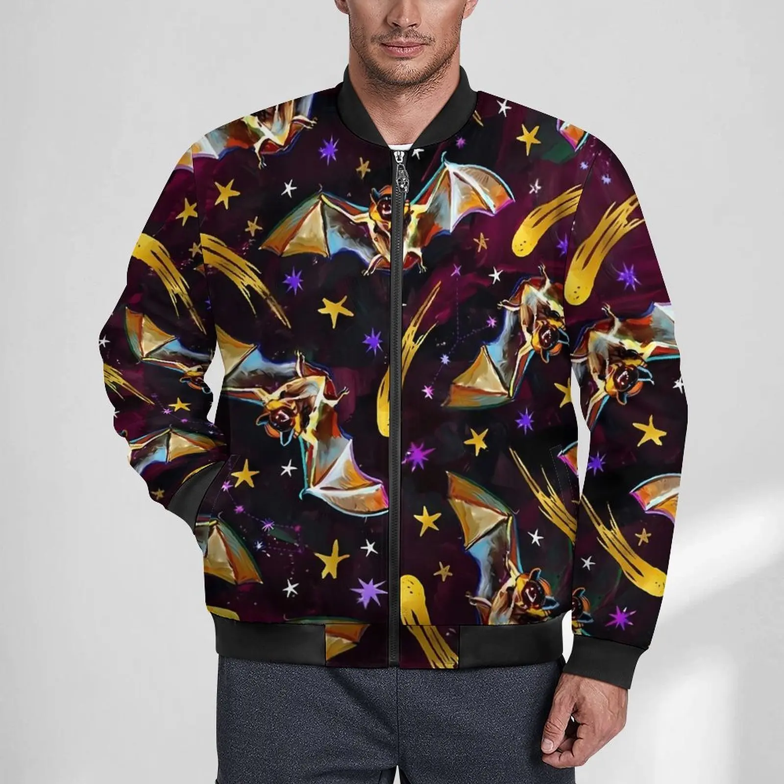 Spooky Bat Jackets Autumn Stars Print Street Fashion Casual Coats Man Hooded Outerwear Windbreak Graphic Oversized Jacket
Spooky Bat Jackets Autumn Stars Print Street Fashion Casual Coats Man Hooded Outerwear Windbreak Graphic Oversized Jacket