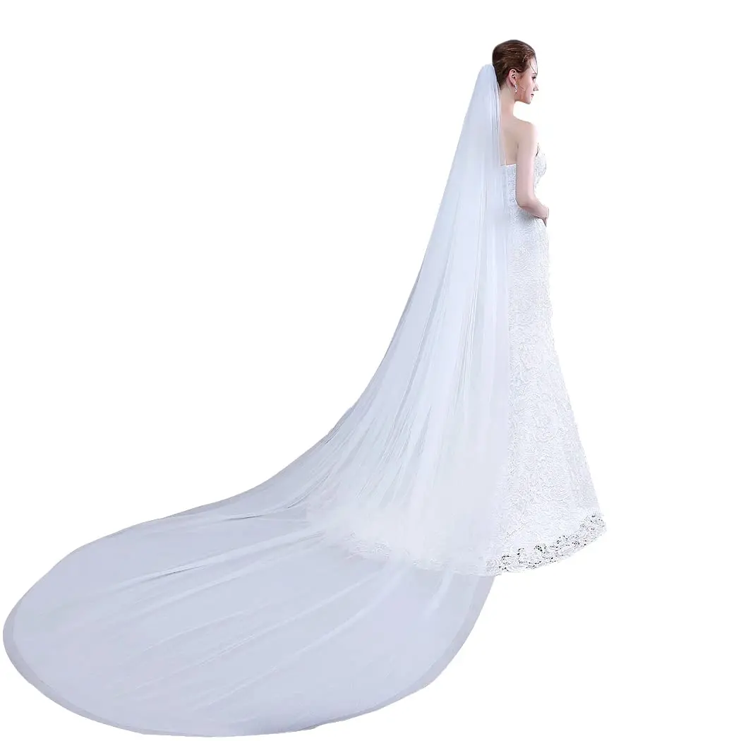 2-Tier Bride Wedding Veil with Comb Simple Cathedral Length Bridal Veils Soft Tulle Hair Accessories for Bridal
2-Tier Bride Wedding Veil with Comb Simple Cathedral Length Bridal Veils Soft Tulle Hair Accessories for Bridal