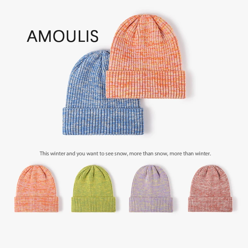 AMOULIS Winter Keep Warm Knitted Hats for Women and Men Fashion Print Skullies Beanies Female Retro Casual Melon Caps Unisex
AMOULIS Winter Keep Warm Knitted Hats for Women and Men Fashion Print Skullies Beanies Female Retro Casual Melon Caps Unisex