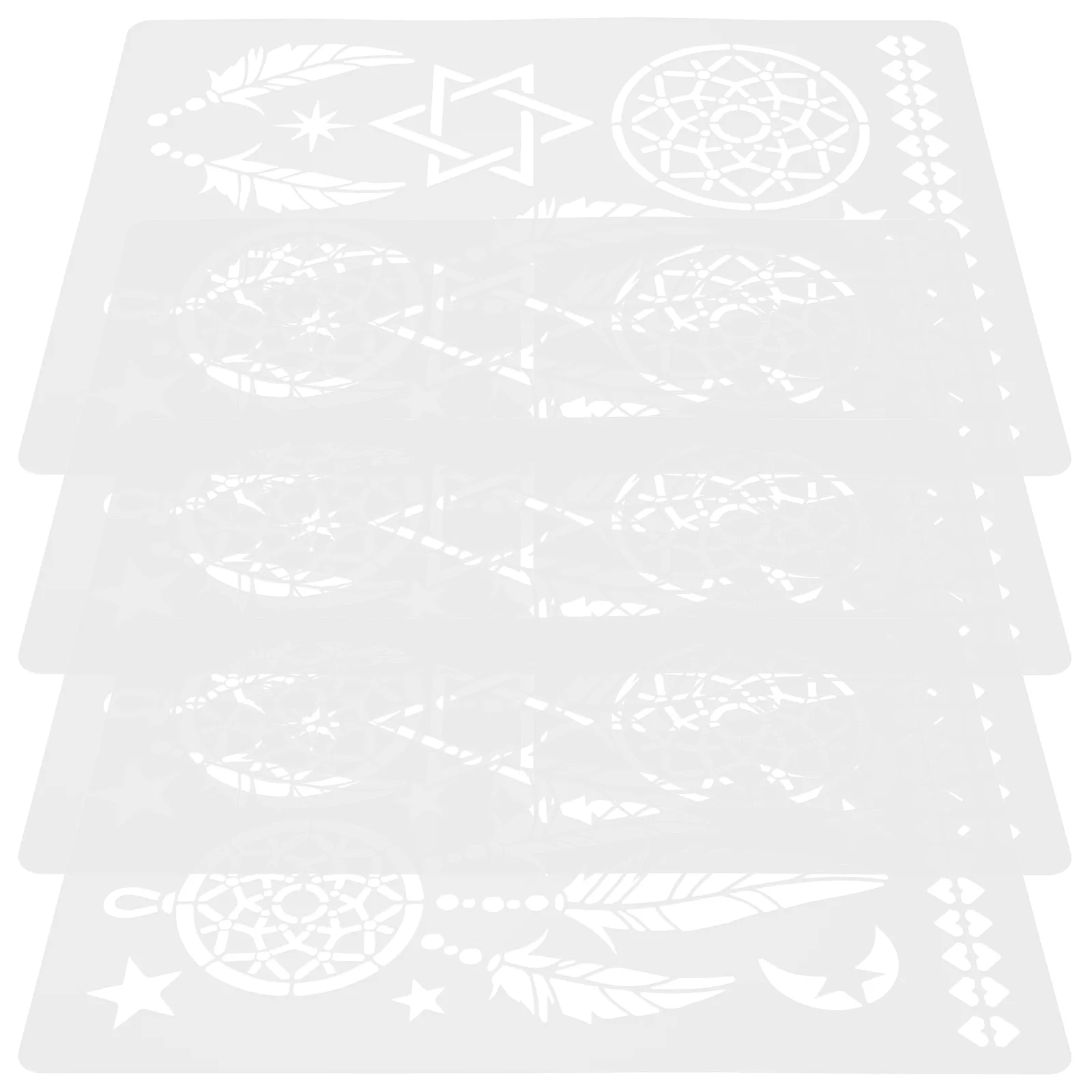 4 Pcs Mandala Template Hollow-out Painting Stencils Wall Drawing Templates Reusable DIY Graffiti Multi-function
4 Pcs Mandala Template Hollow-out Painting Stencils Wall Drawing Templates Reusable DIY Graffiti Multi-function