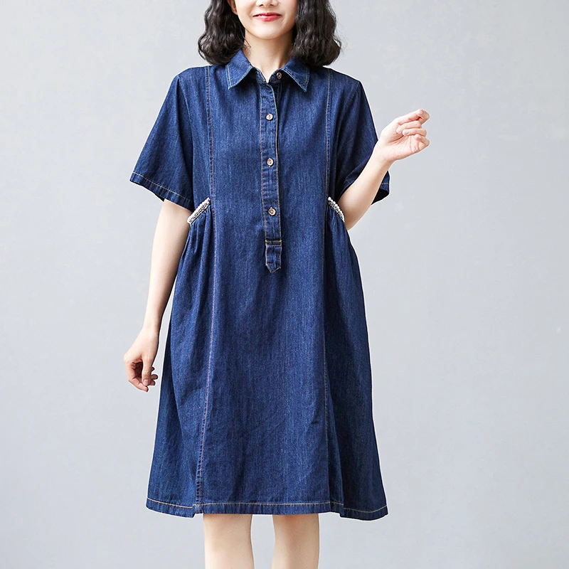 SuperAen 2022 новые летние ретро с короткими рукавами свободные с отложным воротником Прямые повседневные джинсовые платья для женщин
SuperAen 2022 новые летние ретро с короткими рукавами свободные с отложным воротником Прямые повседневные джинсовые платья для женщин