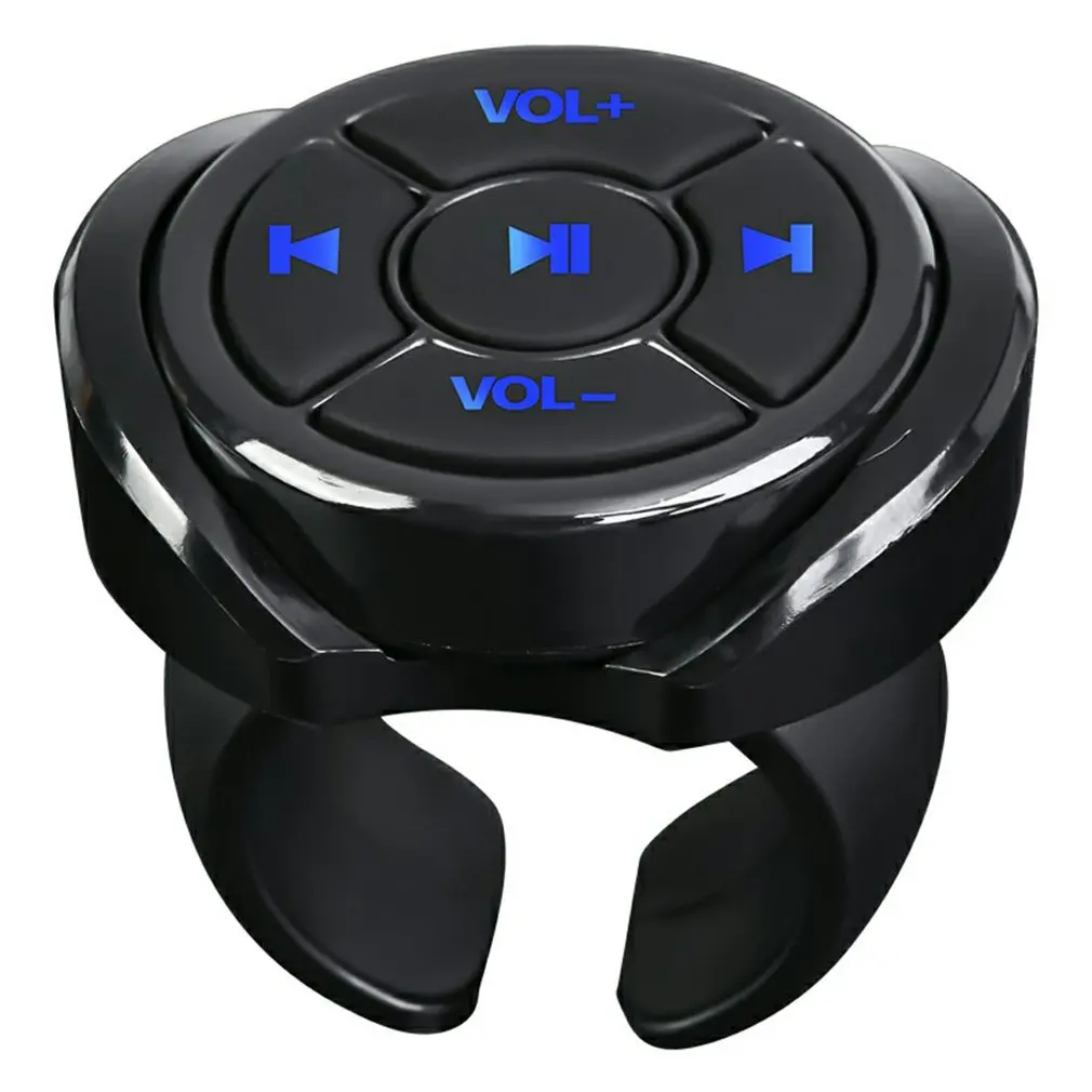 

Беспроводной медиа-пульт дистанционного управления с кнопкой для воспроизведения музыки в автомобиле, мотоцикле, велосипеде, на рулевом колесе, для IOS, Android телефонов, планшетов