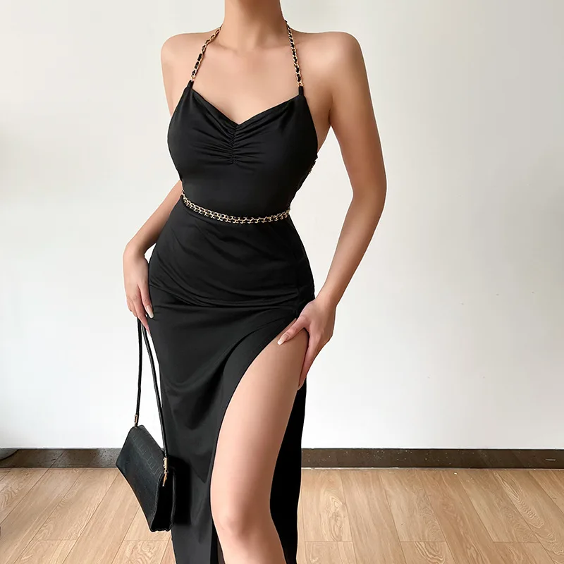 Elegant Black Sleeveless Sexy Long for Women Backless Tank Dresses Skinny Fashion Summer 2022
Elegant Black Sleeveless Sexy Long for Women Backless Tank Dresses Skinny Fashion Summer 2022