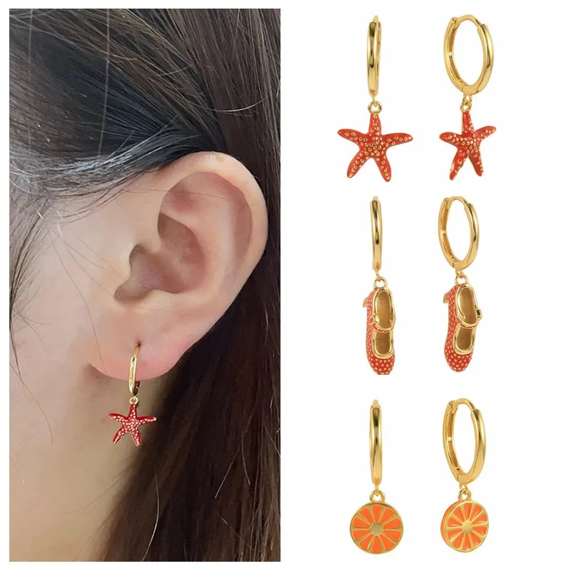Aide Gold Color Silver Color Mini Red Flamenco Dance Shoe Shape Pendant Dangle Earrings For Women Starfish Orange Charm Earrings
Aide Gold Color Silver Color Mini Red Flamenco Dance Shoe Shape Pendant Dangle Earrings For Women Starfish Orange Charm Earrings