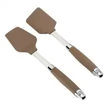Tools and Gadgets Nonstick Spatula Spoonula Utensil Set, 2-Piece, Bronze Silicon kitchen utensils Spatula for cooking white Sili
