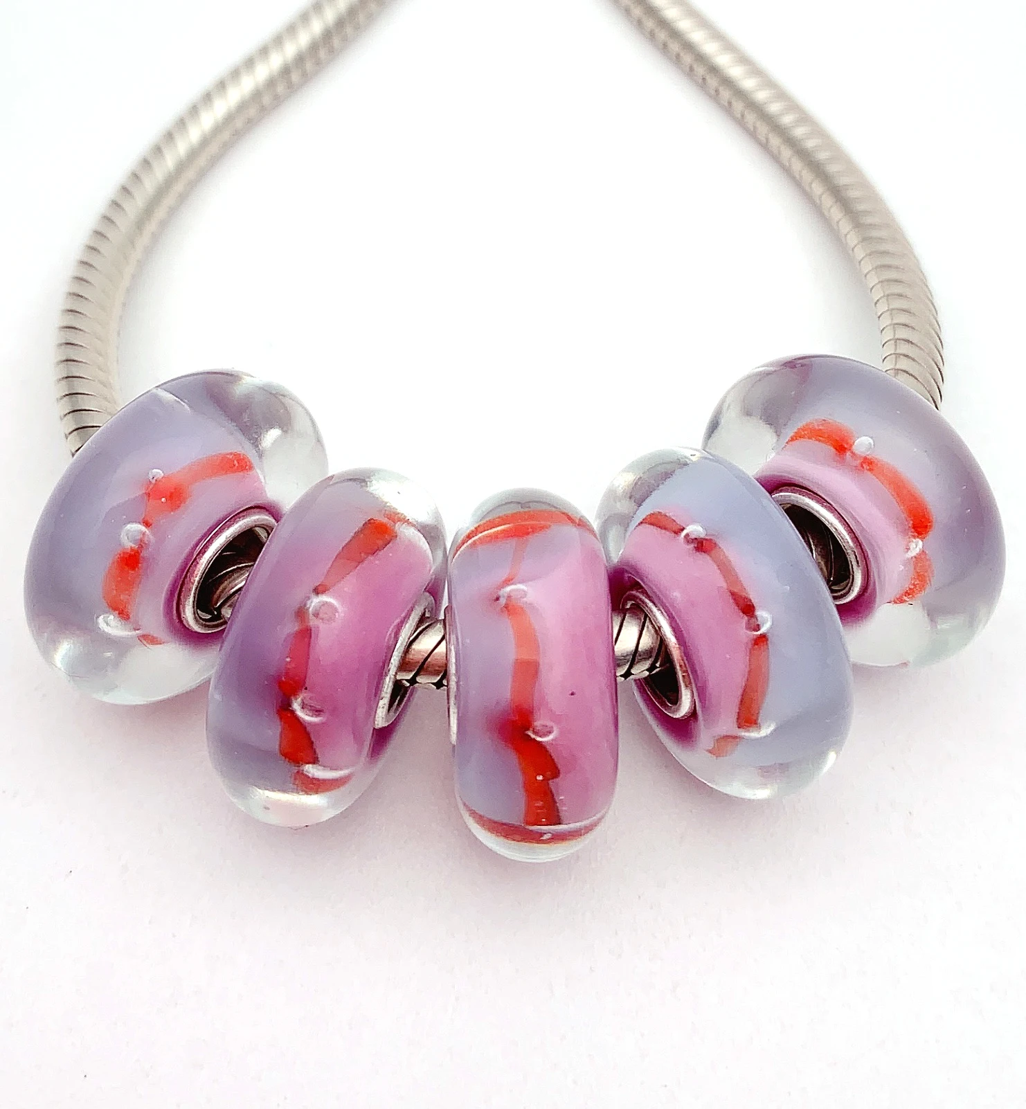 XHYG379 5X 100% Authenticity S925 Sterling Silver Beads Murano GlassBeads Fit European Charms Bracelet Diy Jewelry Lampwork
XHYG379 5X 100% Authenticity S925 Sterling Silver Beads Murano GlassBeads Fit European Charms Bracelet Diy Jewelry Lampwork