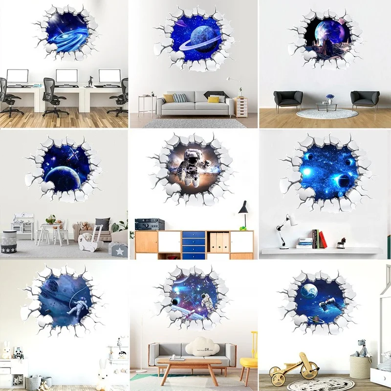 New Planet Space Astronaut Satellite 3D Broken Wall Stickers Living Room Bedroom Kids Room Decorative Painting Home Decoration
New Planet Space Astronaut Satellite 3D Broken Wall Stickers Living Room Bedroom Kids Room Decorative Painting Home Decoration