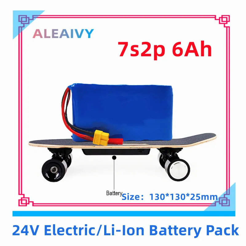 24V Scooters Battery 18650 7S2P 6000mAh Lithium-ion Battery Pack for 25.2V/29.4V Small Electric Unicycles Scooters Toys Bicycle
24V Scooters Battery 18650 7S2P 6000mAh Lithium-ion Battery Pack for 25.2V/29.4V Small Electric Unicycles Scooters Toys Bicycle