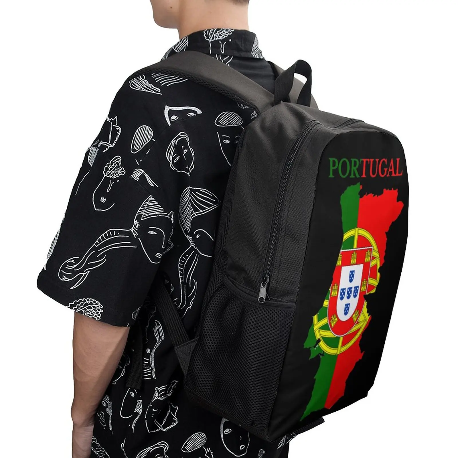 Portugal Flag Map Portuguese Portugal 17 Inch Shoulder Backpack Vintage Picnics Casual Graphic Durable Comfortable Infantry Pac
Portugal Flag Map Portuguese Portugal 17 Inch Shoulder Backpack Vintage Picnics Casual Graphic Durable Comfortable Infantry Pac