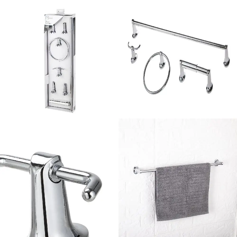 for Home Decor "Stylish Chrome Finished 4 Piece Towel Holder Bathroom Hardware Set - Perfect Home Decor Accessory"
for Home Decor "Stylish Chrome Finished 4 Piece Towel Holder Bathroom Hardware Set - Perfect Home Decor Accessory"