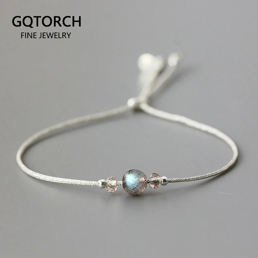 Handmade Moonstone Bracelet Thin Rope With Natural Crystal 925 Sterling Silver Beads Personalized Bracelets For Women
Handmade Moonstone Bracelet Thin Rope With Natural Crystal 925 Sterling Silver Beads Personalized Bracelets For Women