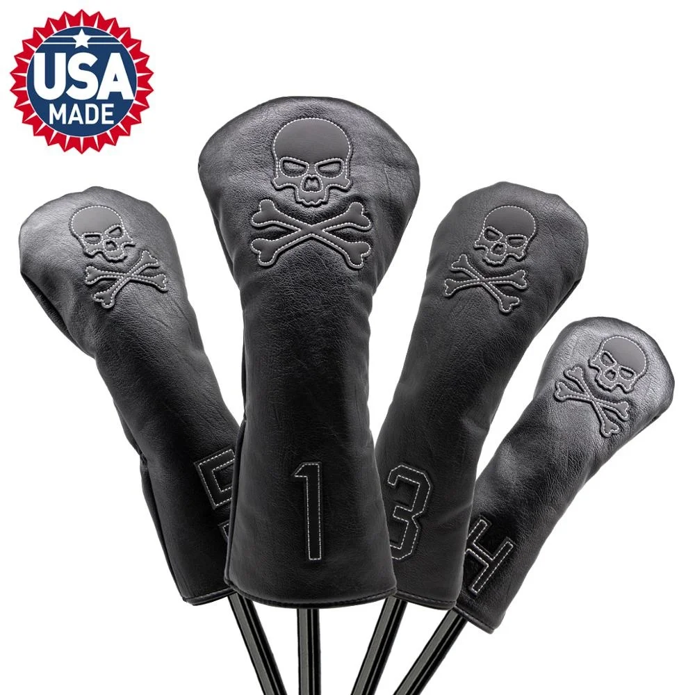 Golf Club Headcover Set Skull Driver Covers Fairway Wood Cover Hybrid Cover Leather Golf Wood Cover for Driver Fairway Hybrid
Golf Club Headcover Set Skull Driver Covers Fairway Wood Cover Hybrid Cover Leather Golf Wood Cover for Driver Fairway Hybrid