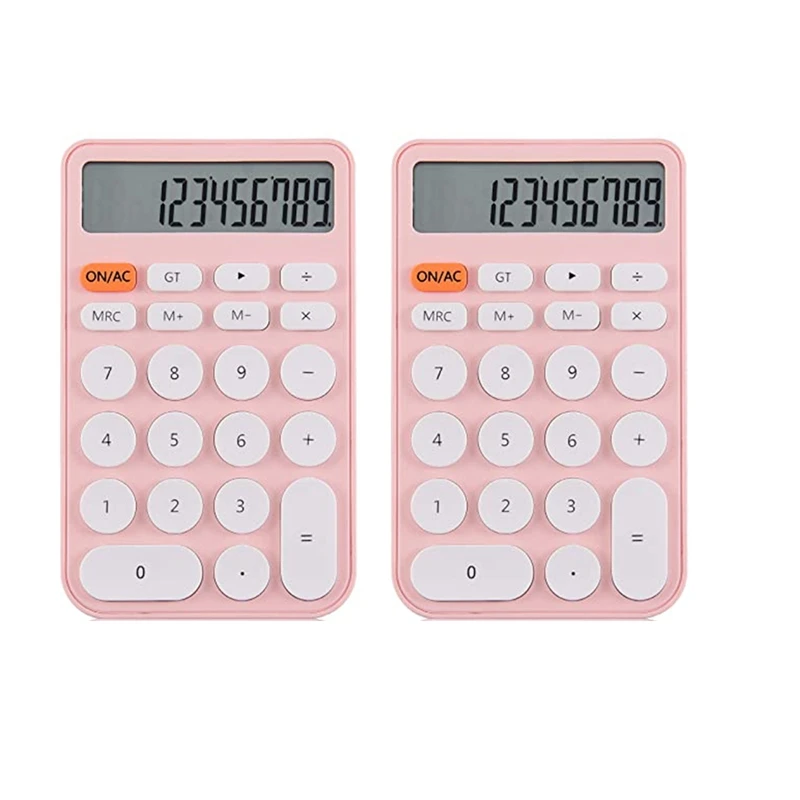 

Basic Calculator Pocket Size Mini Calculators 12 Digit Desktop Calculator Fit For Office, School Students Pink
