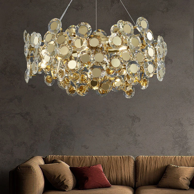 Luxurious Chandeliers Pendant Lights Modern Mirror Steel Sunflower Crystal Lamp Living Room Bedroom Kitchen Table Lighting
Luxurious Chandeliers Pendant Lights Modern Mirror Steel Sunflower Crystal Lamp Living Room Bedroom Kitchen Table Lighting