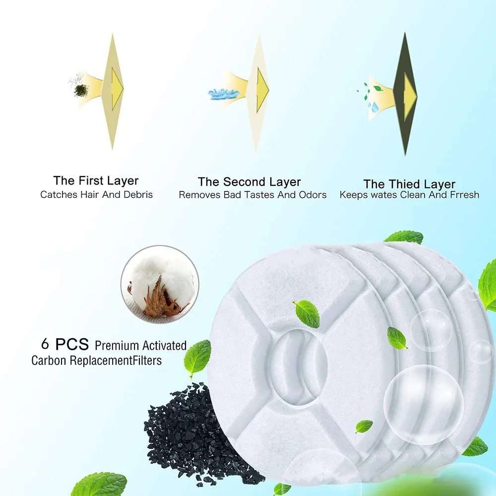 8pcs pet water dispenser with activated carbon filters reusable cat Water Feeder Filter Replacement Healthy Helper for your pets
8pcs pet water dispenser with activated carbon filters reusable cat Water Feeder Filter Replacement Healthy Helper for your pets
